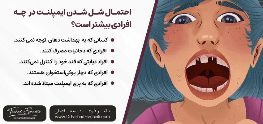 احتمال شل‌ شدن ایمپلنت در چه افرادی بیشتر است؟ |دکتر آرش گلستانه جراح فک و صورت در اصفهان